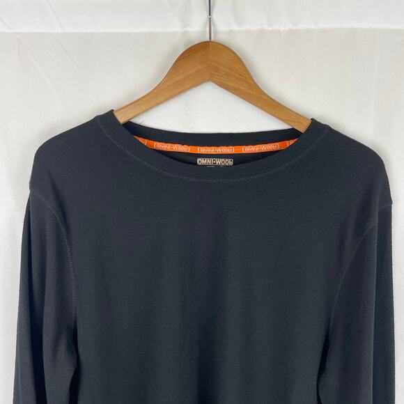 Omni-Wool Wool Blend Base Layer Black Long Sleeve Crew Neck Men's Size XXL - Picture 2 of 9